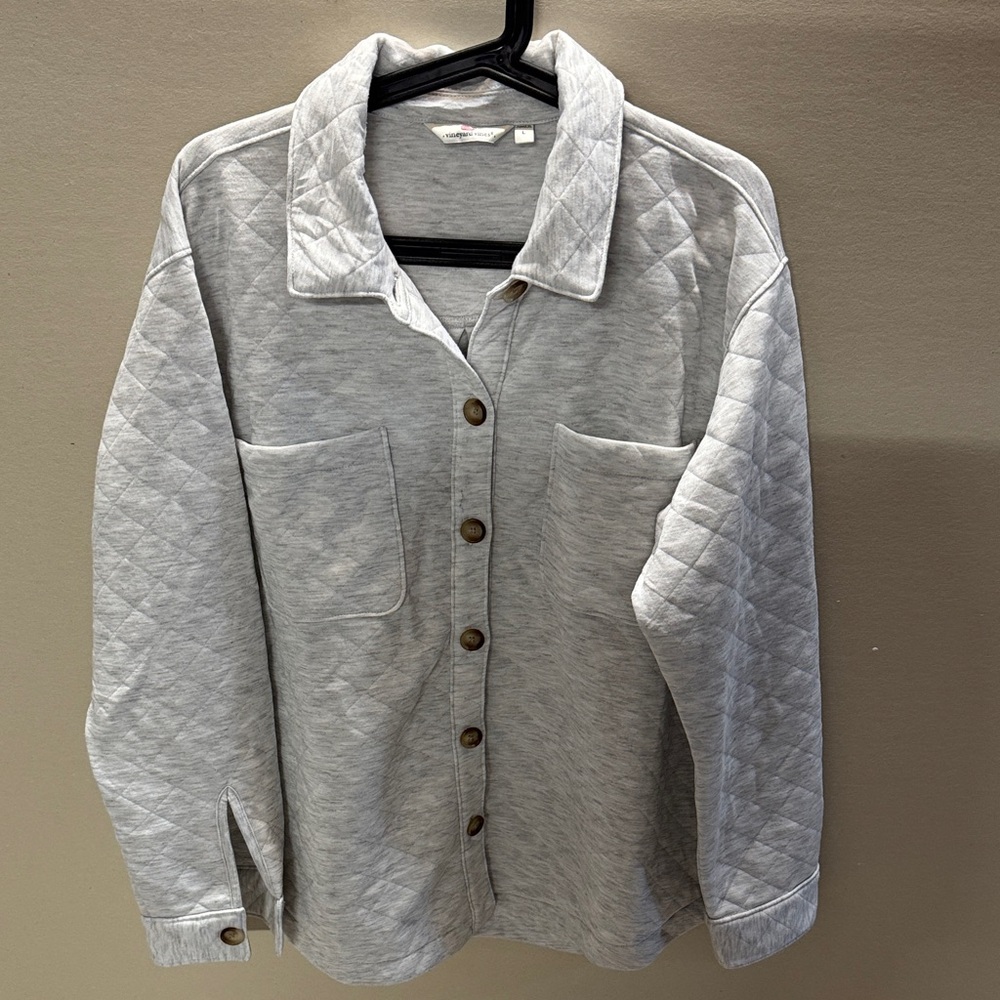 Vineyard Vines Gray Quilted Shirt